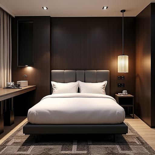 The Star Anise Studio, a cozy and elegant room with dark accents.